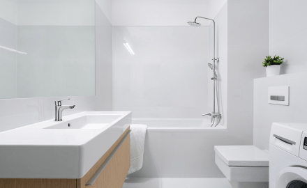 Douche de pluie Dokos avec mitigeur de bain chromé