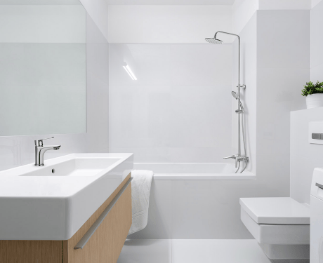 Douche de pluie Dokos avec mitigeur de bain chromé