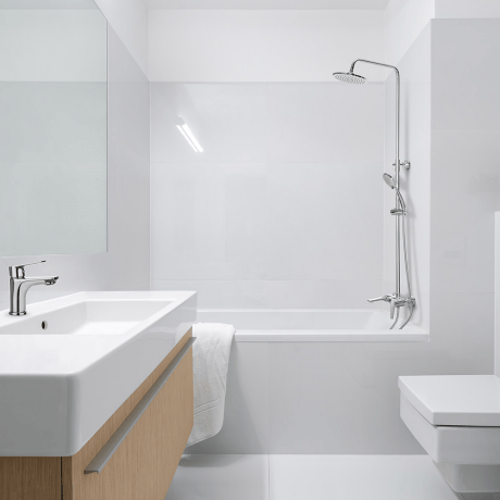 Douche de pluie Dokos avec mitigeur de bain chromé #1