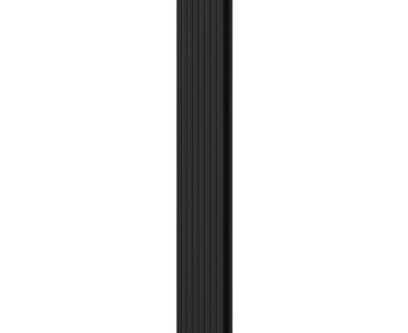 Radiateur décoratif vertical avec kit de montage, noir