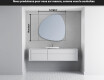 Miroir de salle de bains LED de forme irrégulière J221 #3