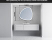 Miroir de salle de bains LED de forme irrégulière J222 #5