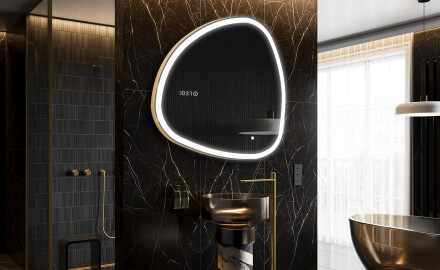 Miroir de salle de bains LED de forme irrégulière J222