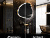 Miroir de salle de bains LED de forme irrégulière J223
