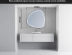 Miroir de salle de bains LED de forme irrégulière J223 #5