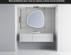 Miroir de salle de bains LED de forme irrégulière J223 #3