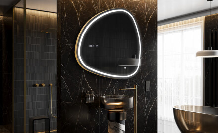 Miroir de salle de bains LED de forme irrégulière J223