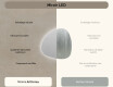 Miroir de salle de bains LED de forme irrégulière 54x54cm avec lumière LED froide 7000K, lumière chaude 3000K ou lumière neutre 4500K #6