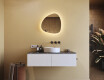 Miroir de salle de bains LED de forme irrégulière 54x54cm avec lumière LED froide 7000K, lumière chaude 3000K ou lumière neutre 4500K #8