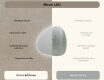 Miroir de salle de bains LED de forme irrégulière 74x74cm avec lumière LED froide 7000K, lumière chaude 3000K ou lumière neutre 4500K #6