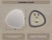 Miroir de salle de bains LED de forme irrégulière 74x74cm avec lumière LED froide 7000K, lumière chaude 3000K ou lumière neutre 4500K #7