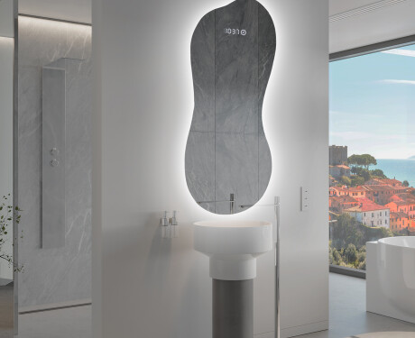 Miroir de salle de bains LED de forme irrégulière K221 #9