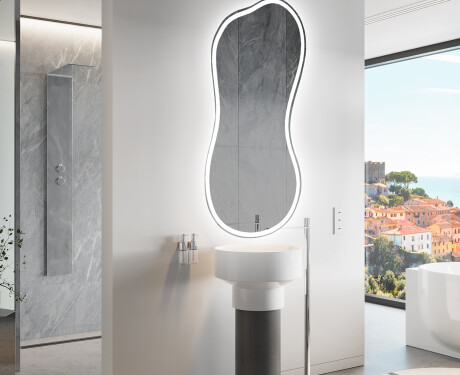 Miroir de salle de bains LED de forme irrégulière K222