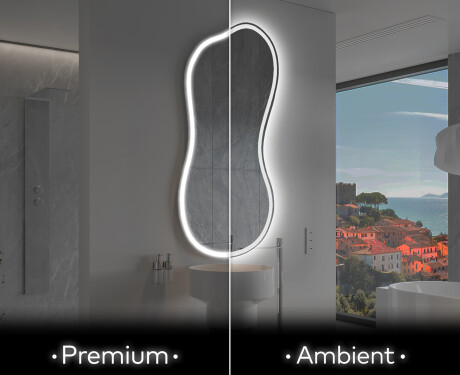 Miroir de salle de bains LED de forme irrégulière K222