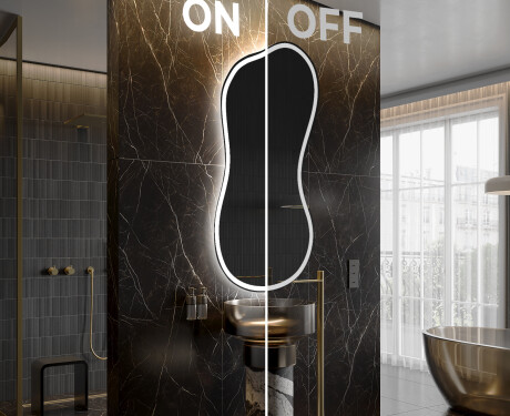 Miroir de salle de bains LED de forme irrégulière K222 #3