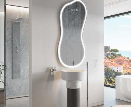 Miroir de salle de bains LED de forme irrégulière K222 #7