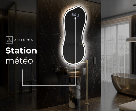 Miroir de salle de bains LED de forme irrégulière K222 #6