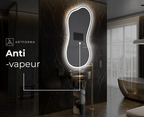 Miroir de salle de bains LED de forme irrégulière K222 #8