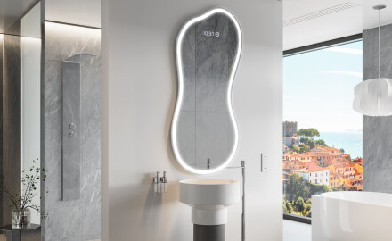 Miroir de salle de bains LED de forme irrégulière K222