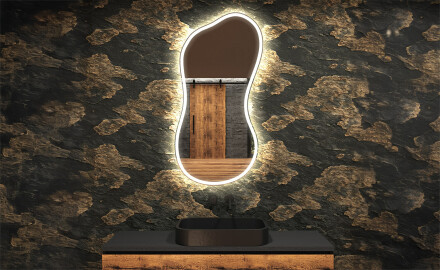Miroir de salle de bains LED de forme irrégulière K222