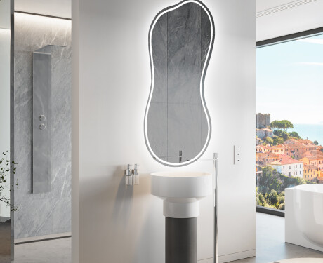 Miroir de salle de bains LED de forme irrégulière K223