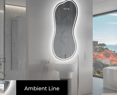 Miroir de salle de bains LED de forme irrégulière K223 #3