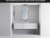 Miroir de salle de bains LED de forme irrégulière K223 #5