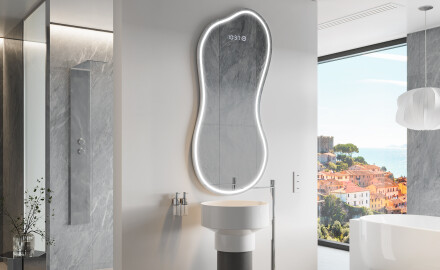 Miroir de salle de bains LED de forme irrégulière K223