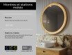 Miroir rond LED noir dans un cadre en bois #6
