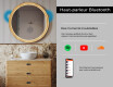 Miroir rond LED noir dans un cadre en bois #7