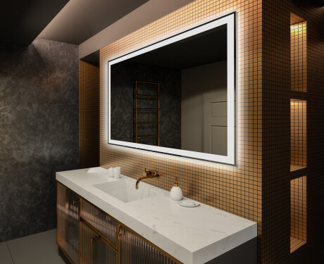 Miroir rectangulaire sur mesure – Illumination LED pour Salle de Bain L01