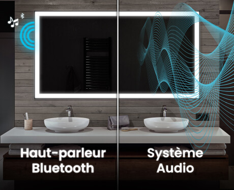 Miroir rectangulaire sur mesure – Illumination LED pour Salle de Bain L01 #5