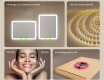 Miroir rectangulaire lumineux LED pour salle de bain  avec Dual color, Interrupteur tactile #5