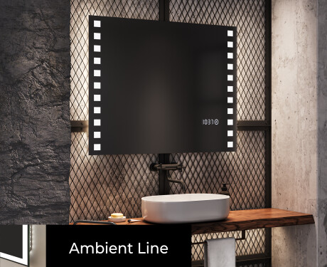 Rectangulaire Illumination LED Miroir Sur Mesure Eclairage Salle De Bain L03 #4