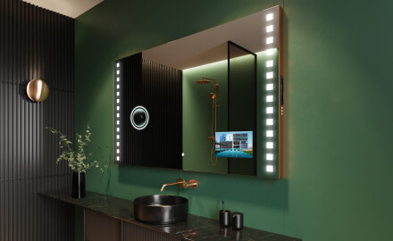 Miroir rectangulaire sur mesure – Illumination LED pour Salle de Bain L03