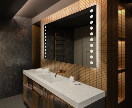 Miroir rectangulaire sur mesure – Illumination LED pour Salle de Bain L06