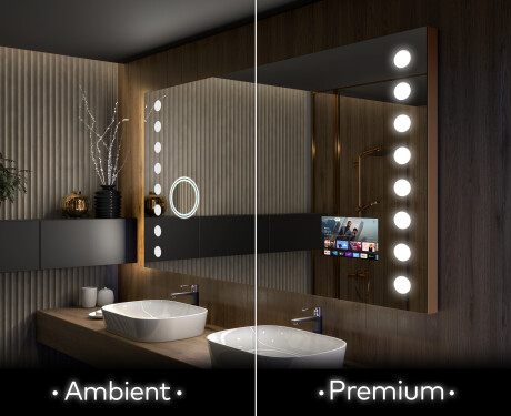 Rectangulaire Illumination LED Miroir Sur Mesure Eclairage Salle De Bain  L06 - Artforma