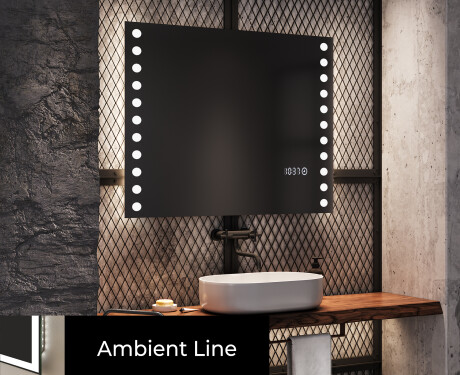 Rectangulaire Illumination LED Miroir Sur Mesure Eclairage Salle De Bain L06 #4