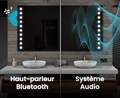 Miroir rectangulaire sur mesure – Illumination LED pour Salle de Bain L06 #5