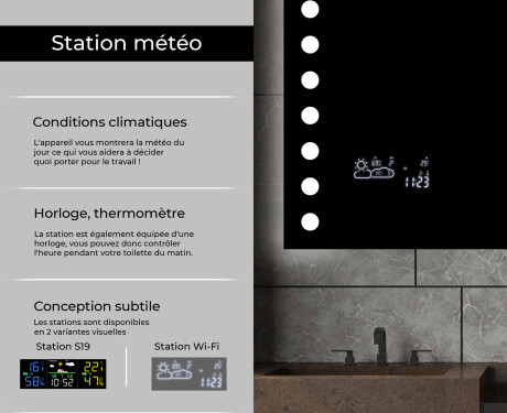 Miroir rectangulaire sur mesure – Illumination LED pour Salle de Bain L06 #5