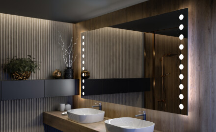 Moderne Miroir avec LED Illumination Salle de Bain 50x100 cm avec