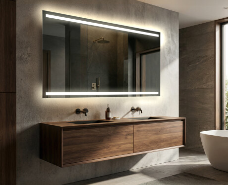 Miroir rectangulaire sur mesure – Illumination LED pour Salle de Bain L09