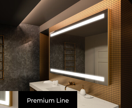 Rectangulaire Illumination LED Miroir Sur Mesure Eclairage Salle De Bain L09 #3