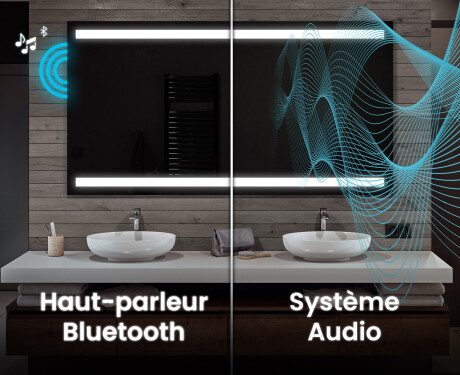 Miroir rectangulaire sur mesure – Illumination LED pour Salle de Bain L09 #5