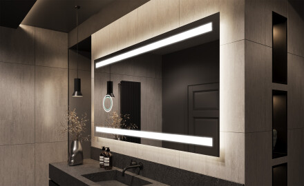 Miroir rectangulaire sur mesure – Illumination LED pour Salle de Bain L09