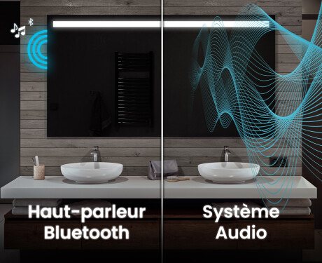 Miroir rectangulaire sur mesure – Illumination LED pour Salle de Bain L12 #5
