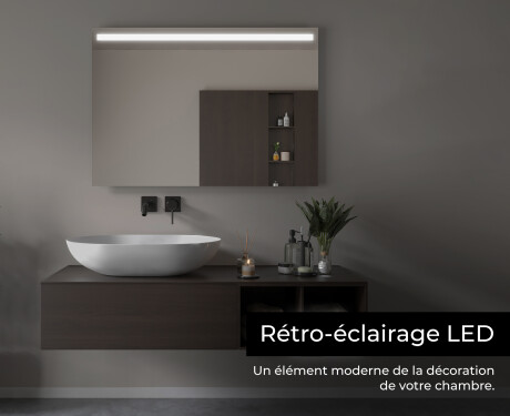 Rectangulaire Illumination LED Miroir Sur Mesure Eclairage Salle De Bain L12 #6