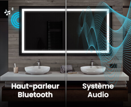 Miroir rectangulaire sur mesure – Illumination LED pour Salle de Bain L15 #5