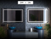 Miroir rectangulaire sur mesure – Illumination LED pour Salle de Bain L15 #3