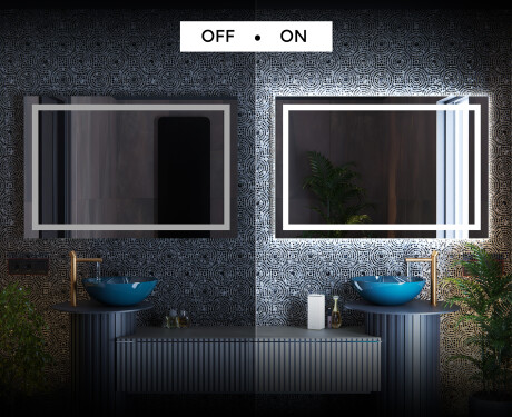 Miroir rectangulaire sur mesure – Illumination LED pour Salle de Bain L15 #3